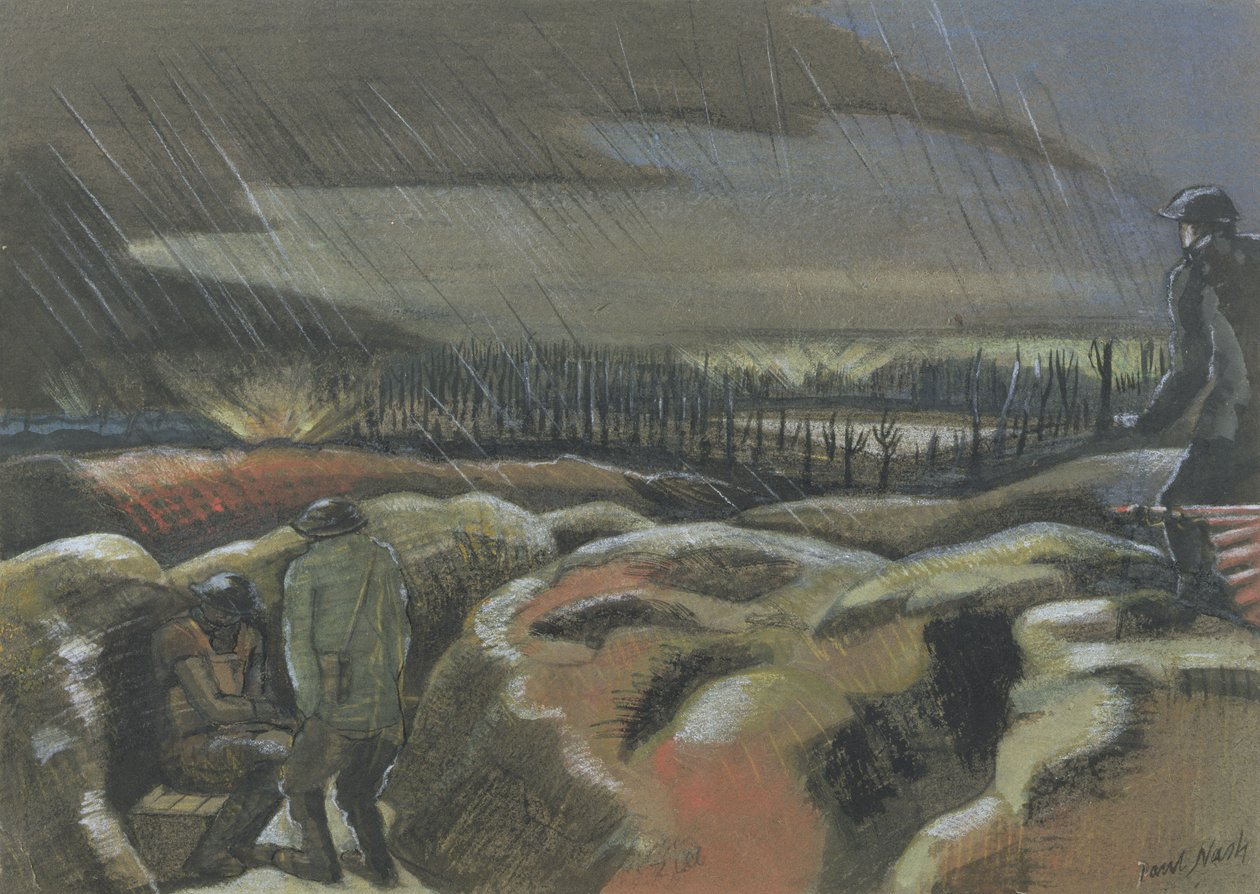 Shellburst, Zillebeke od Paul Nash