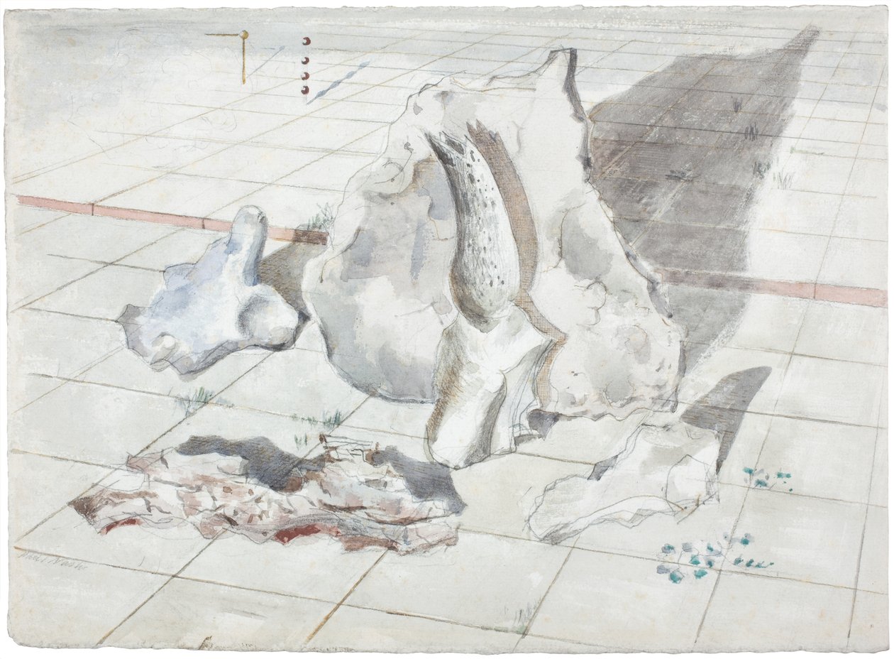 Studie pro krajinu vybělených objektů od Paul Nash