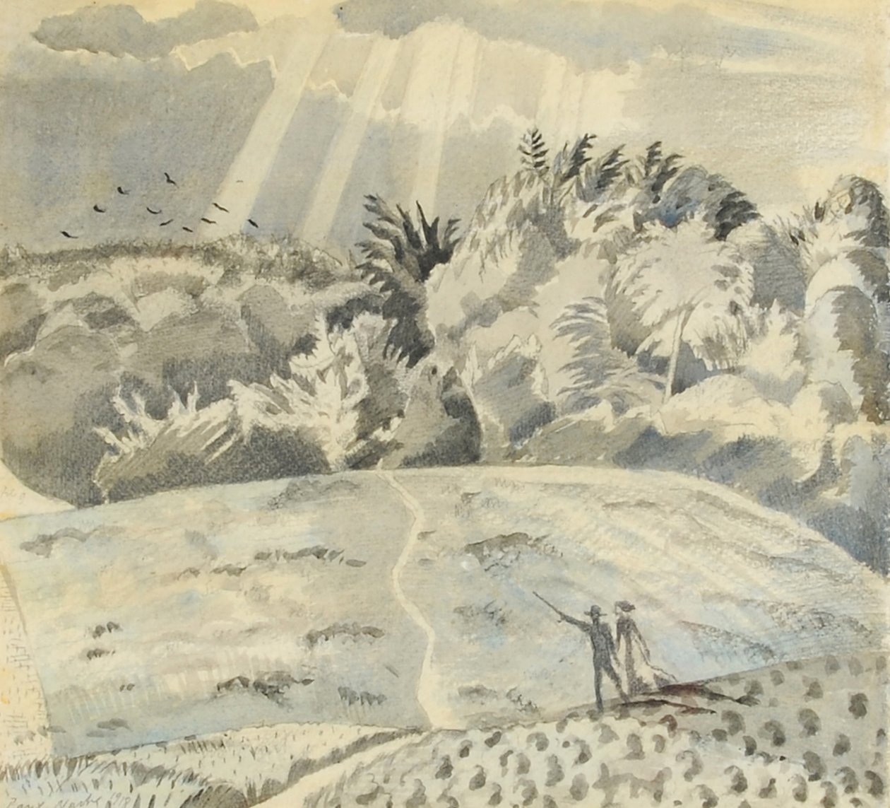 Polní cesta od Paul Nash