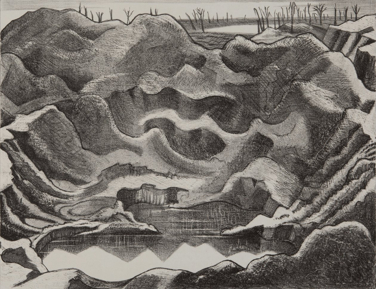Důlní kráter, Hill 60, Ypres Salient od Paul Nash
