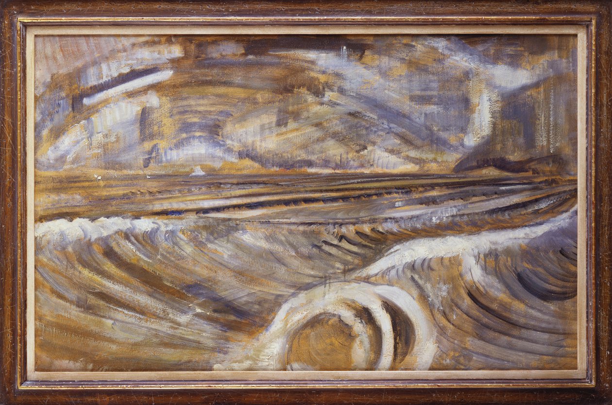 Waves at Dymchurch, c.1920-21 (olej na plátně) od Paul Nash