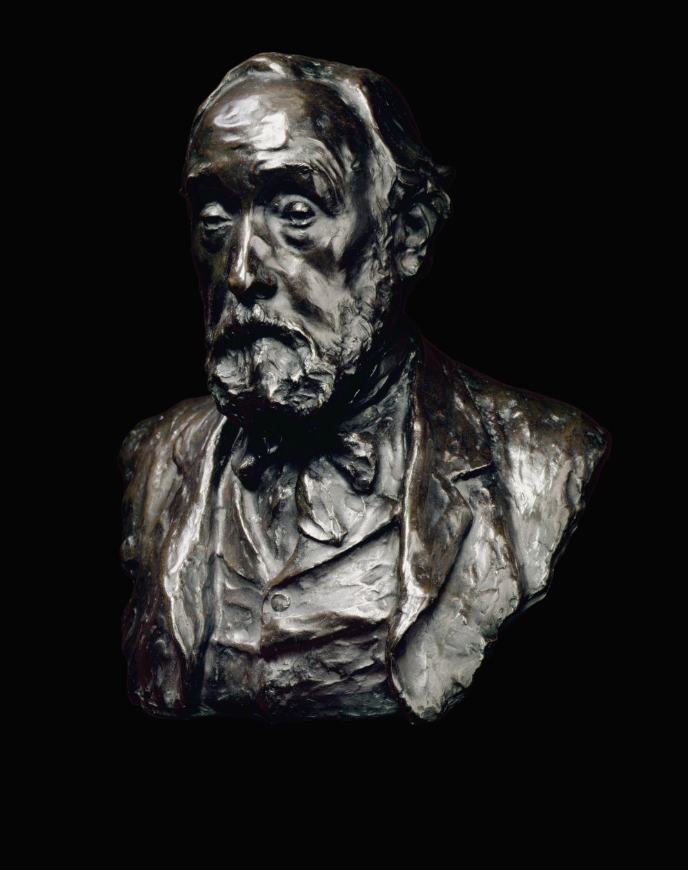 Portrét Edgara Degase (1834-1917) 1907 (bronz s tmavě hnědou patinou) od Paul Paulin