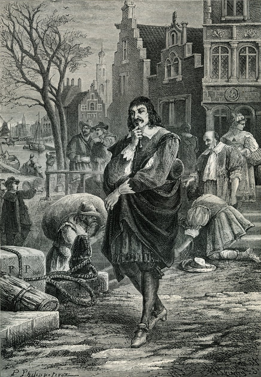 René Descartes v Amsterdamu od Paul Phillipoteaux