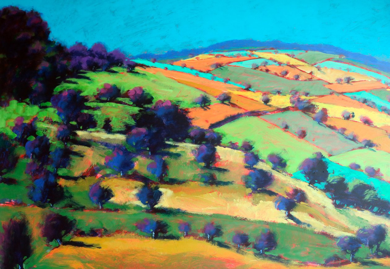 Barrowwake Looking Northwest (Detail #1), 2025 (akryl na desce) od Paul Powis