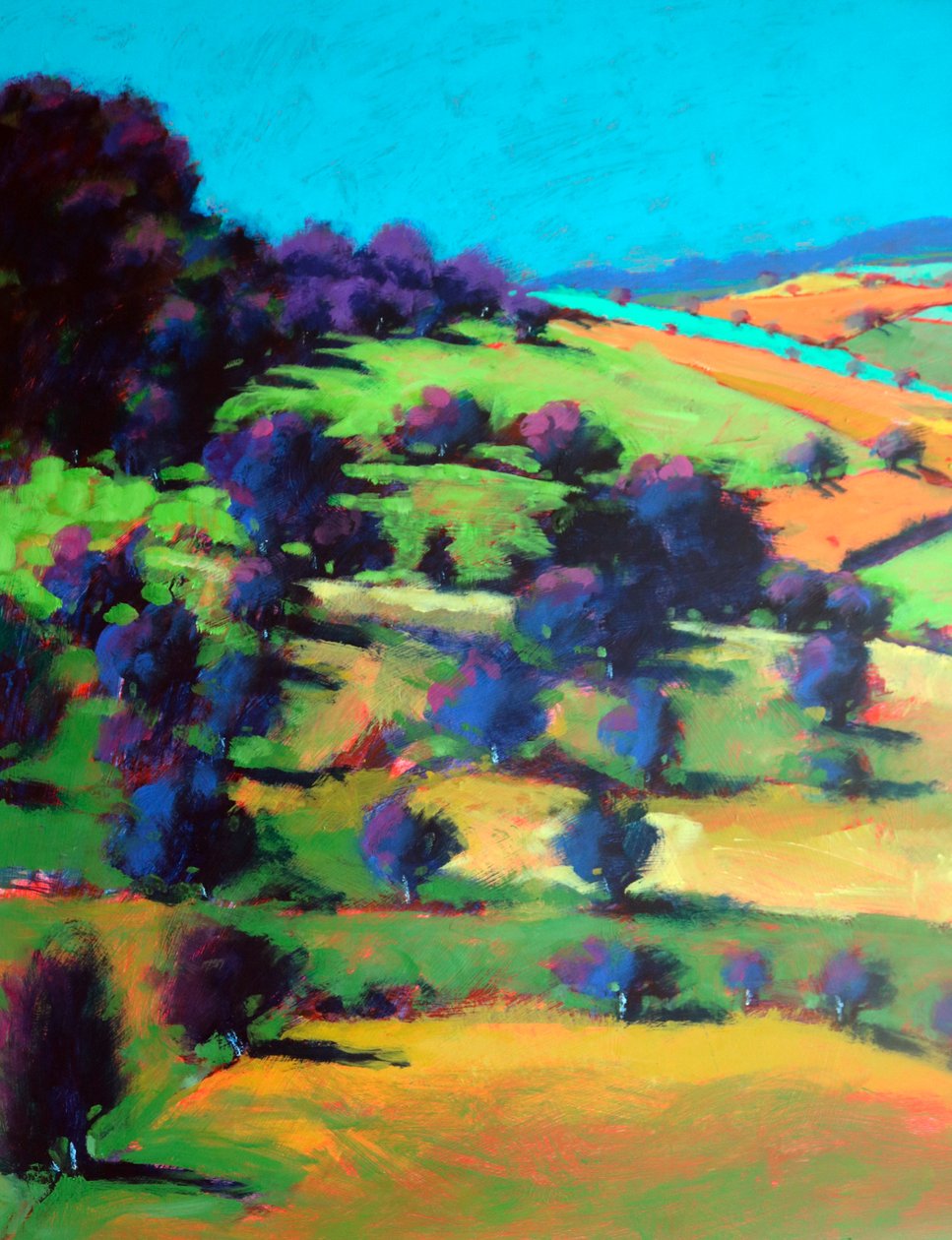 Barrowwake Looking Northwest (Detail #2), 2025 (akryl na desce) od Paul Powis