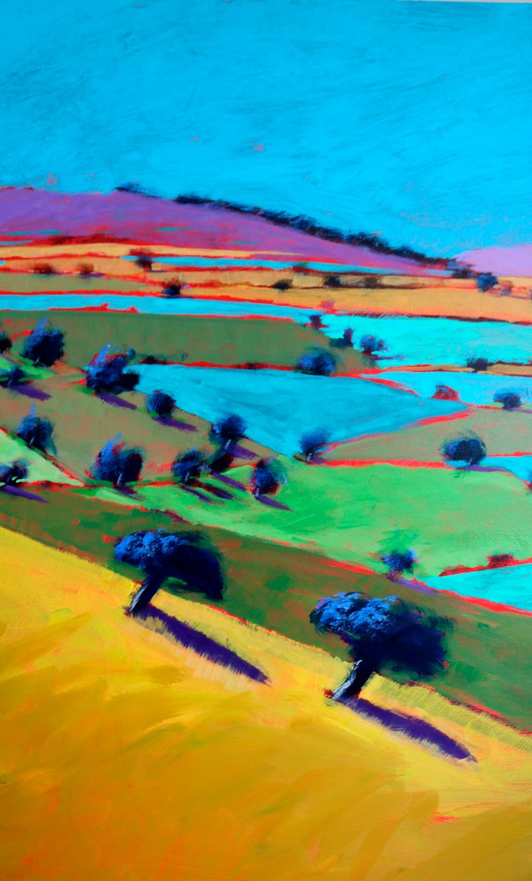 Broadway #4 (detail), 2024 (akryl na desce) od Paul Powis
