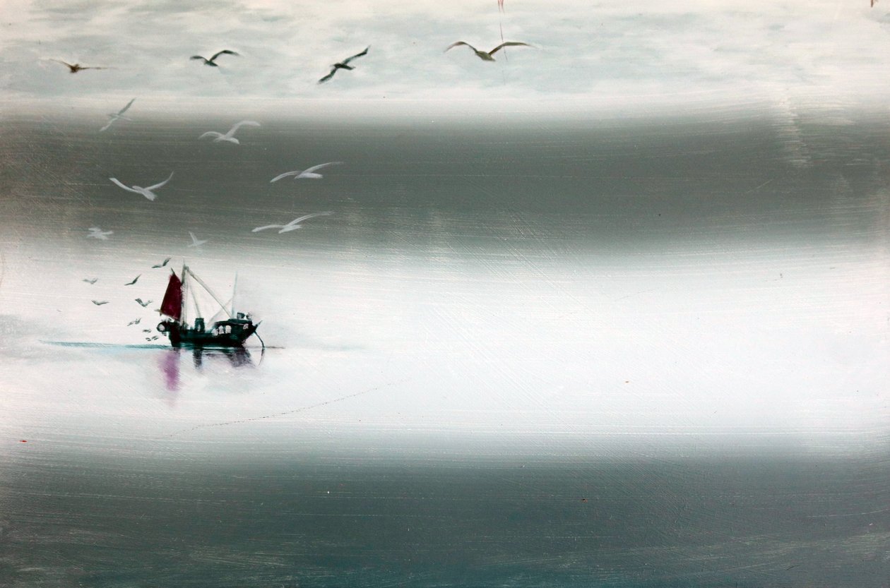 Coming Home, 2024 (akryl na desce) od Paul Powis