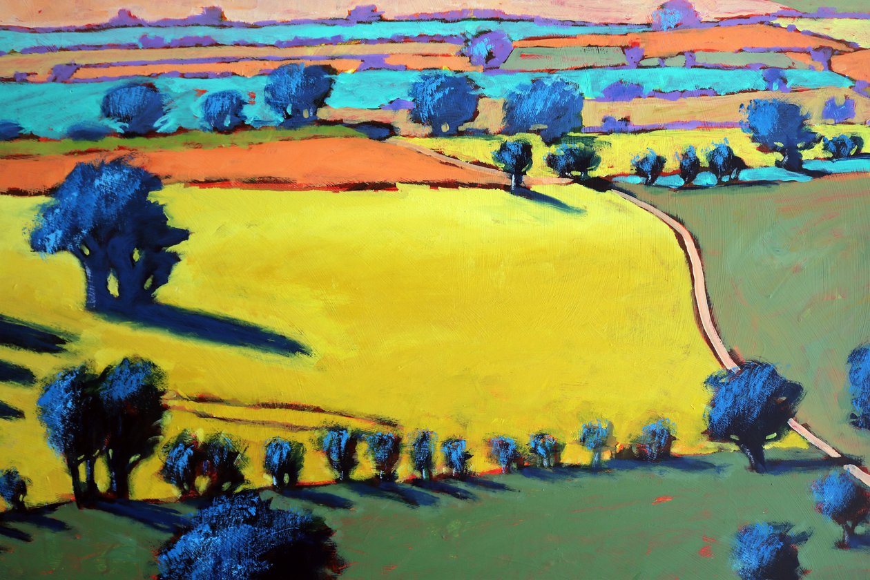 Cotswold Way zblízka (akryl na palubě) od Paul Powis