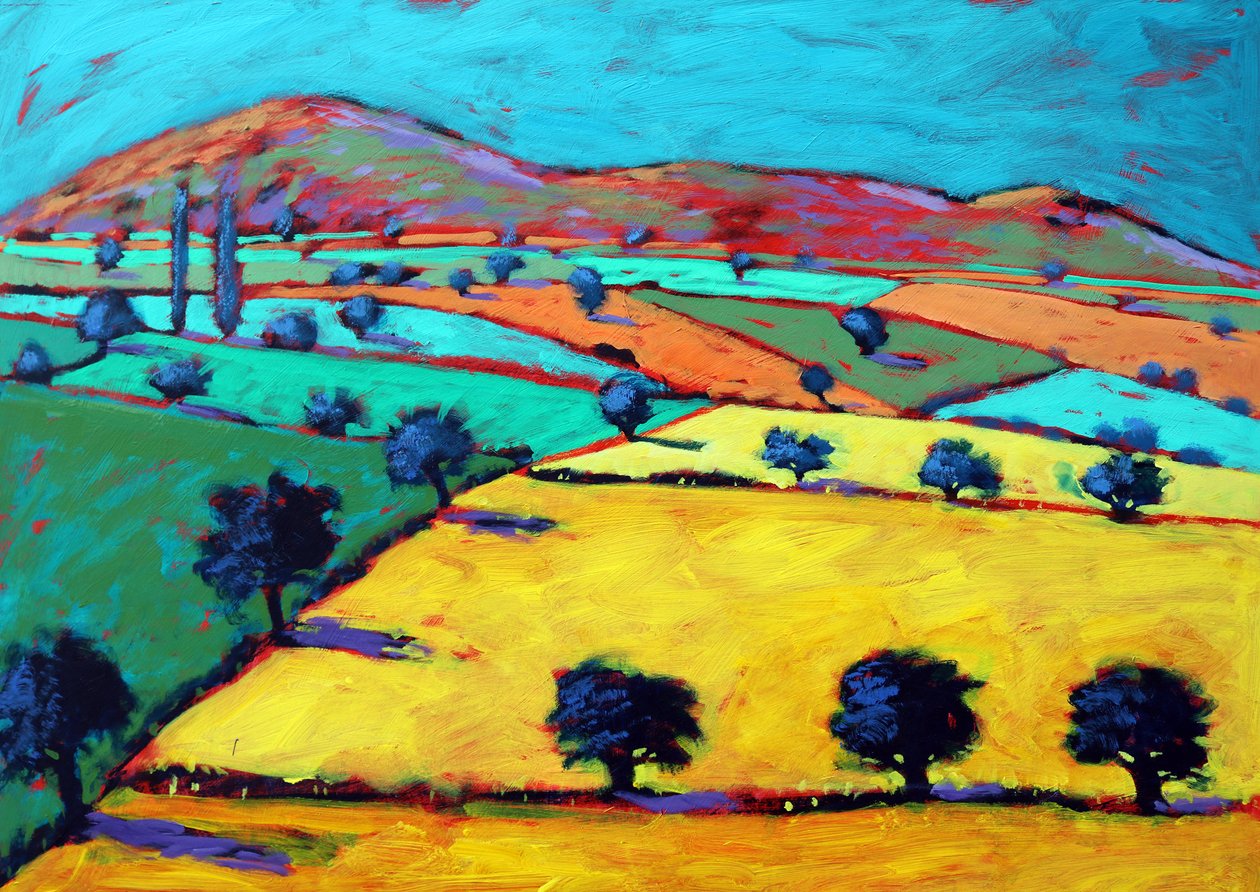 Golden Valley (akryl na palubě) od Paul Powis
