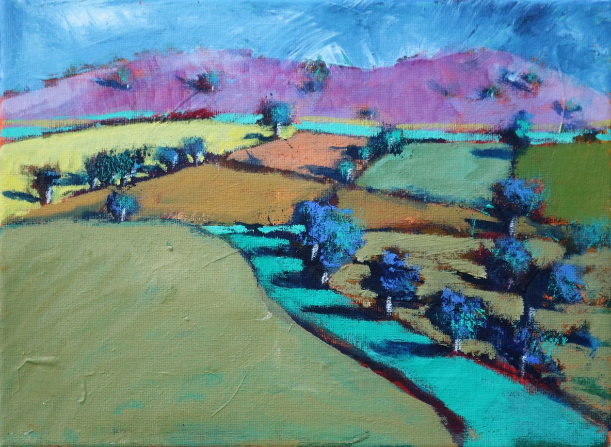 Swineyard Hill, 2021 (akryl na plátně) od Paul Powis