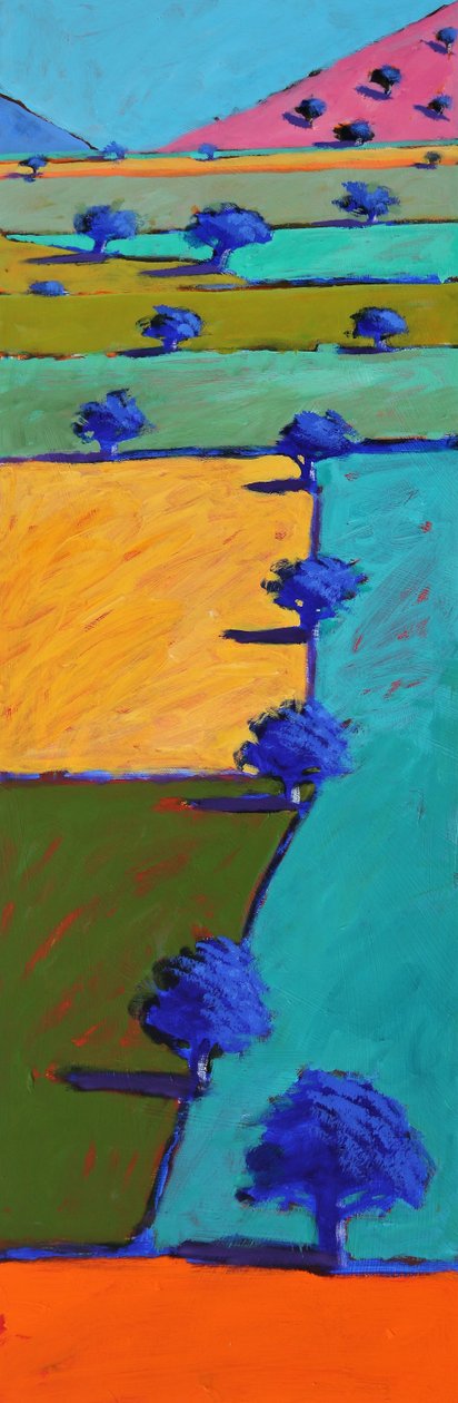 Swineyard Summer, 2021 (akryl na desce) od Paul Powis
