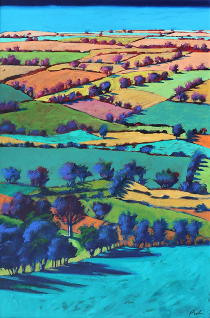 Teme Valley Summer I (akryl na palubě) od Paul Powis