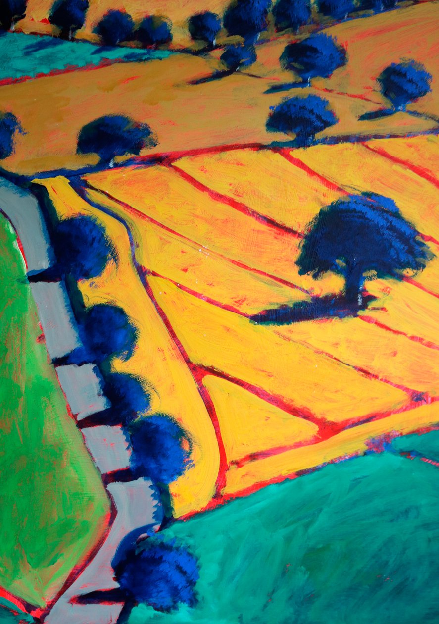 Towards Upton #3 (detail), 2024 (akryl na desce) od Paul Powis