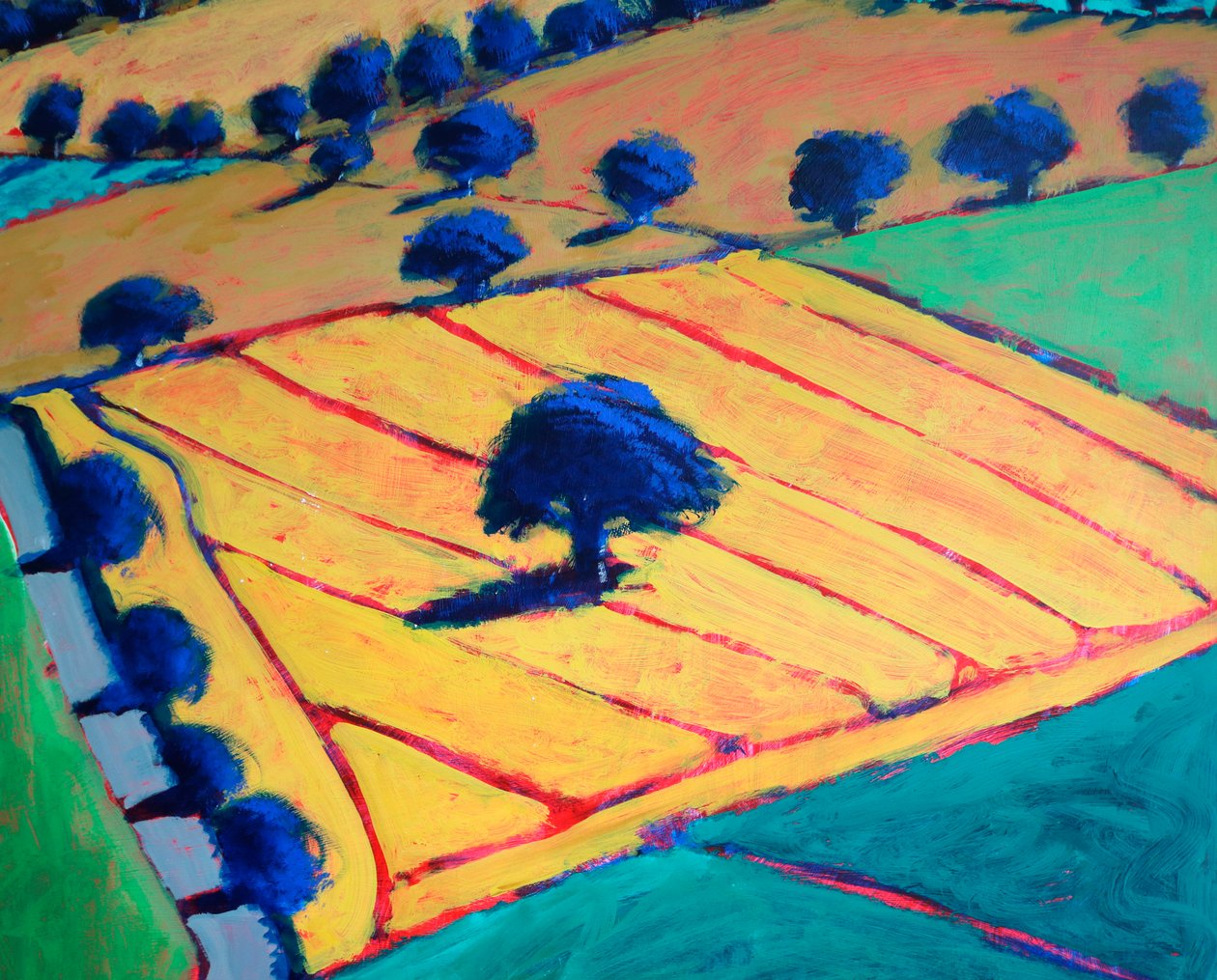 Towards Upton #5 (detail), 2024 (akryl na desce) od Paul Powis