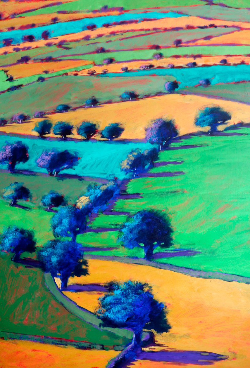 West Malvern #4 (detail), 2024 (akryl na desce) od Paul Powis