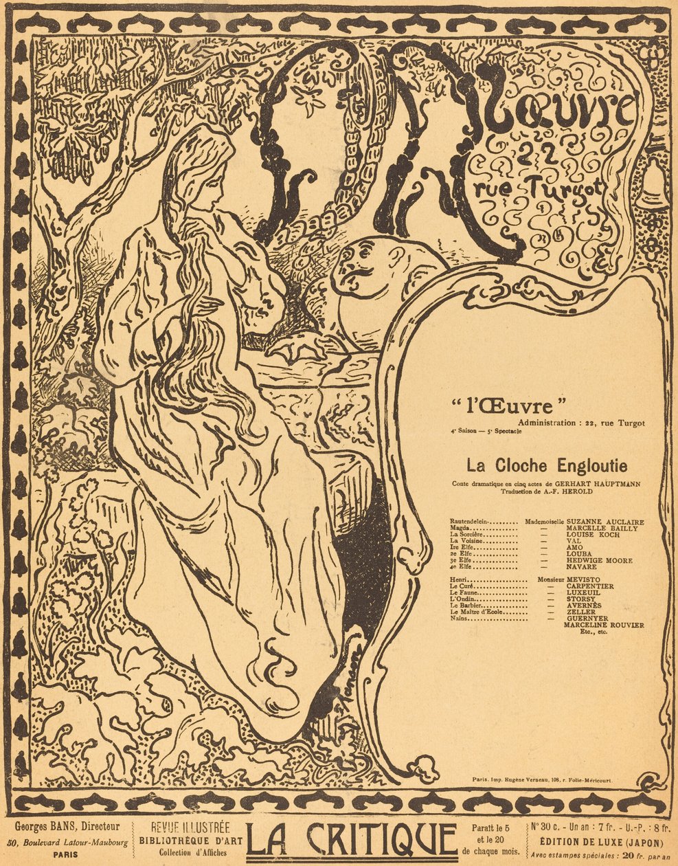Potopený zvon od Paul Elie Ranson