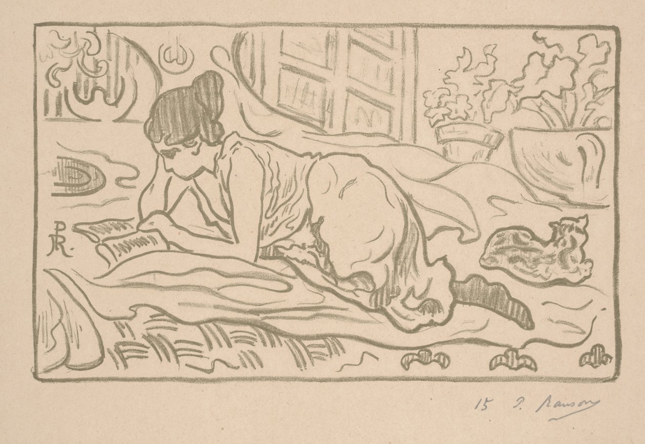 Ležící čtenář od Paul Elie Ranson