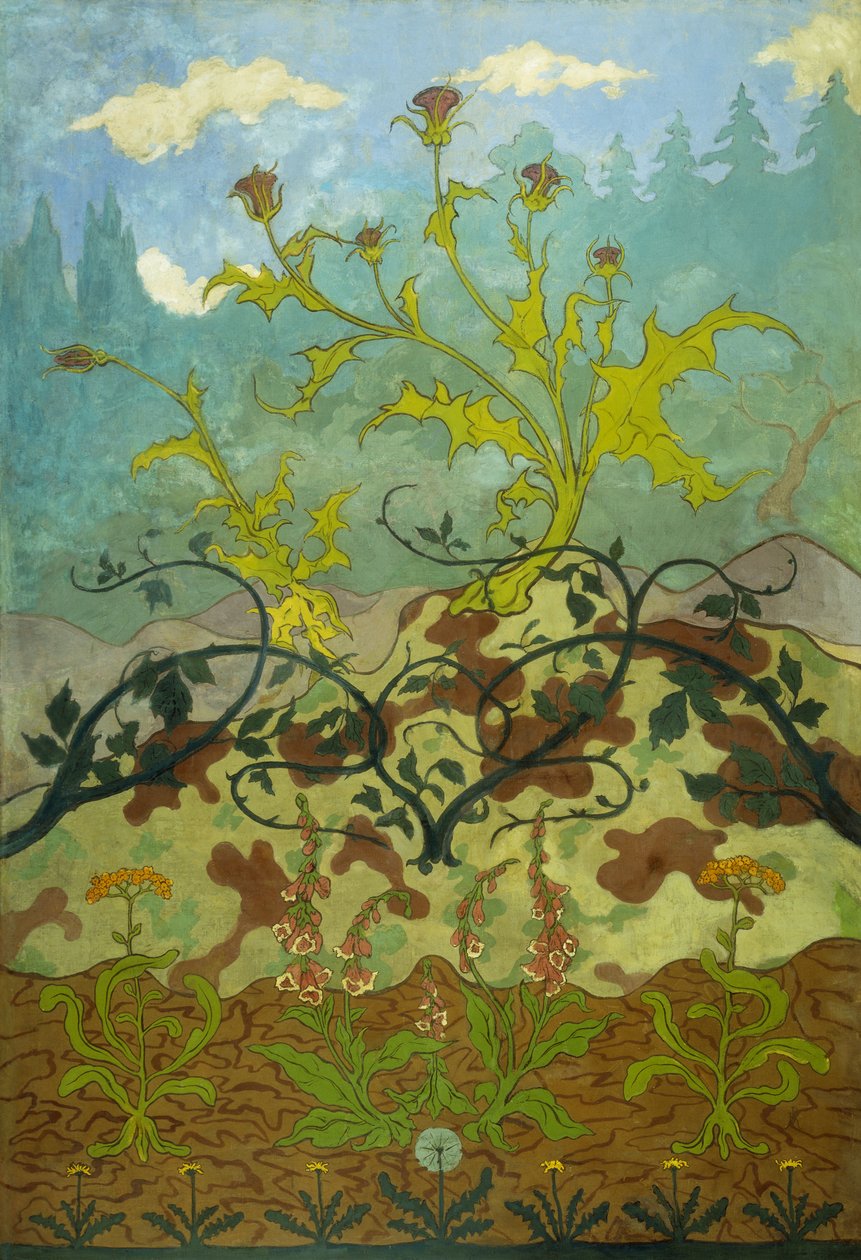 Bodlák a náprstník; Chardons et Digitales, 1899 od Paul Elie Ranson