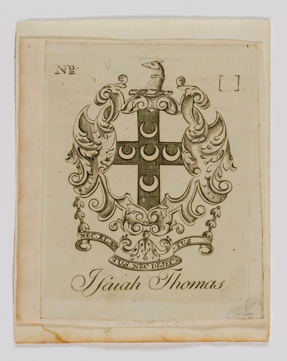 Isaiah Thomas Bookplate od Paul Revere