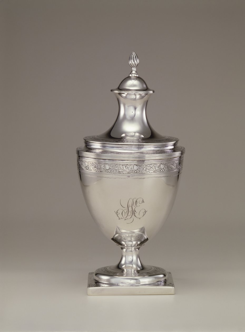 Cukřenka s víkem, cca 1795 od Paul Revere