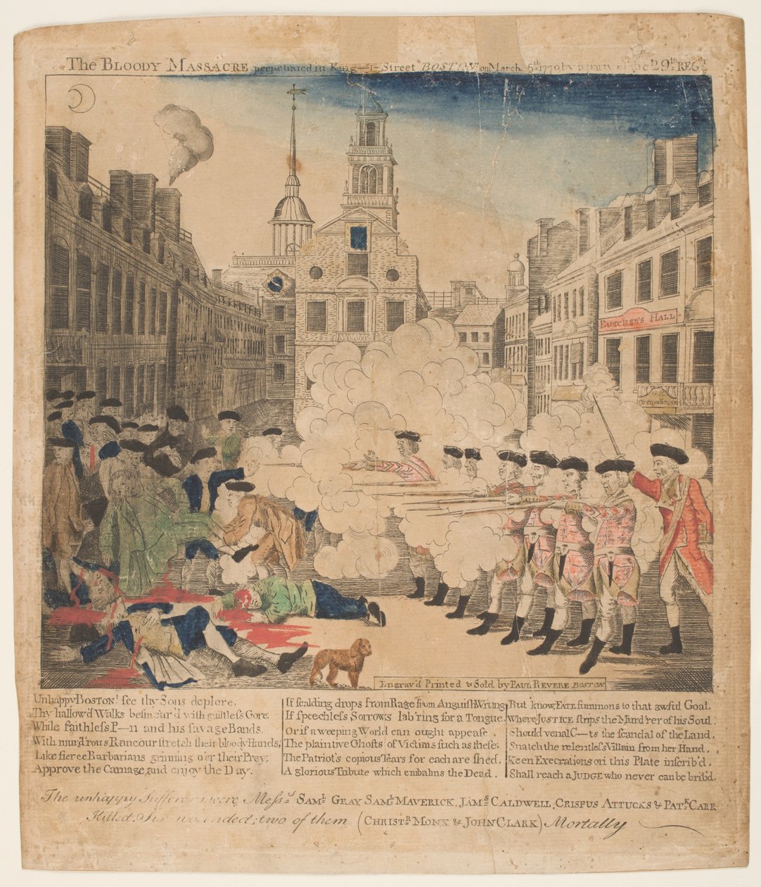 Bostonský masakr, 5. března 1770 od Paul Revere