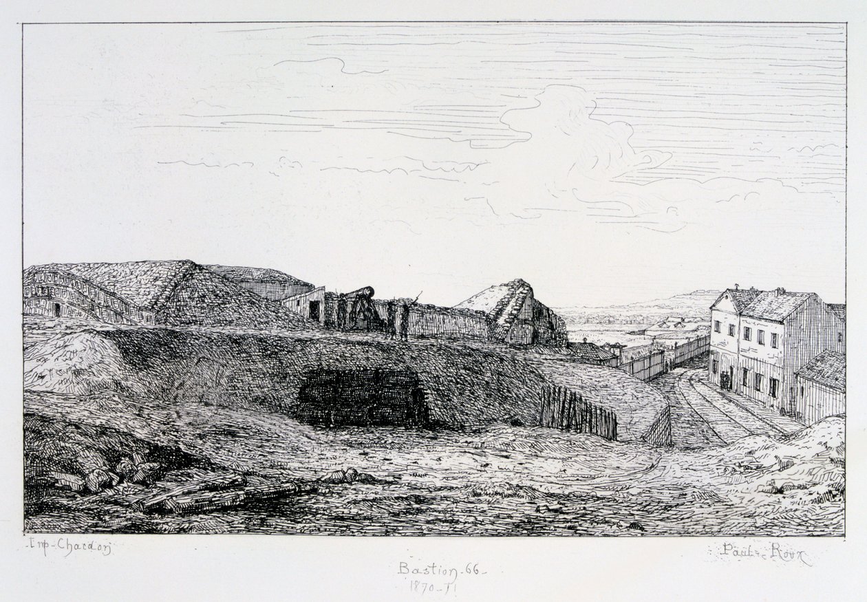 Bastion 66, obléhání Paříže, 1870-1871 od Paul Roux