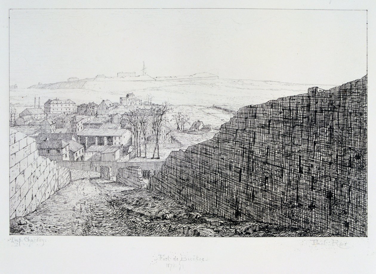 Fort de Bicetre, obléhání Paříže, 1870-1871 od Paul Roux