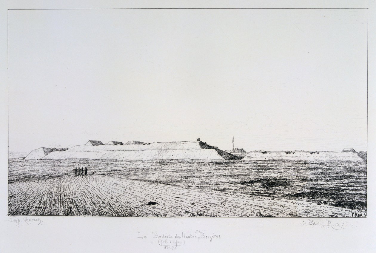 La Redoute des Hautes Brugeres, obležení Paříže, 1870-1871 od Paul Roux