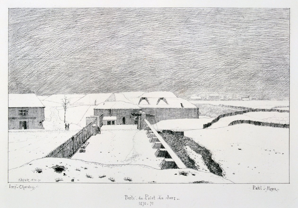 Porte du Point du Jour, obléhání Paříže, 1870-1871. od Paul Roux