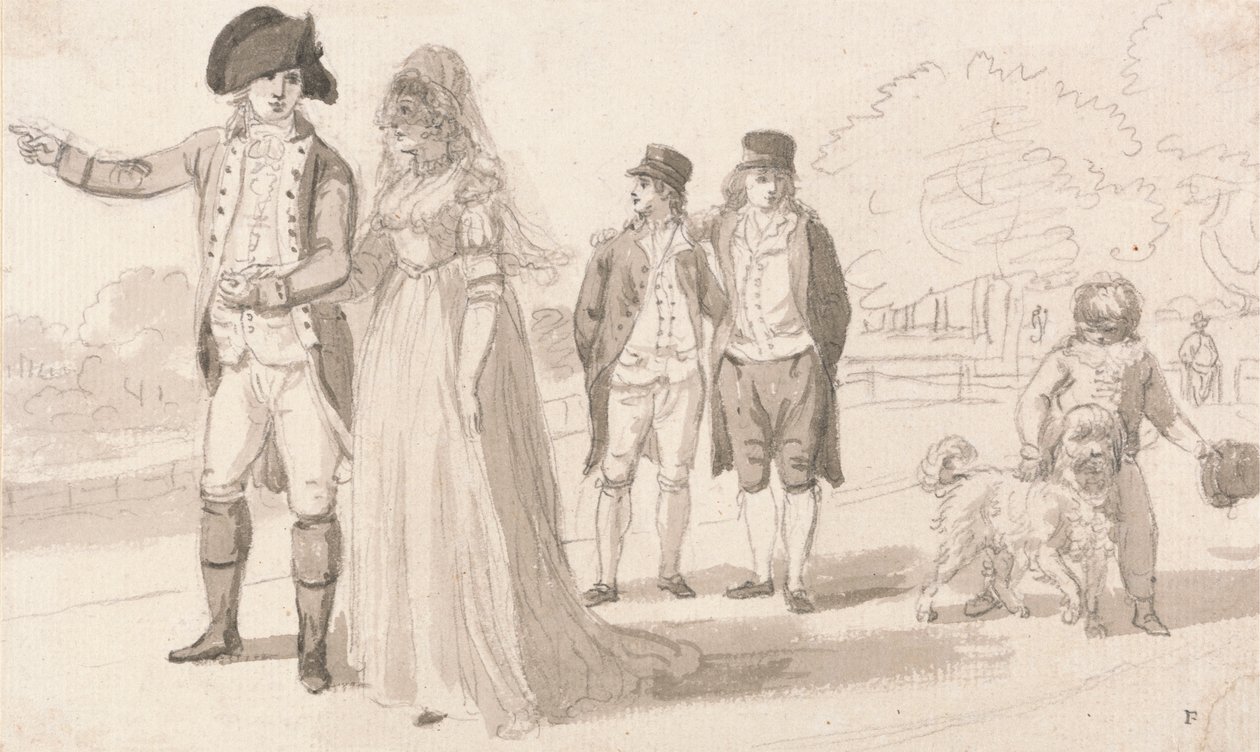 Rodina v Hyde Parku od Paul Sandby