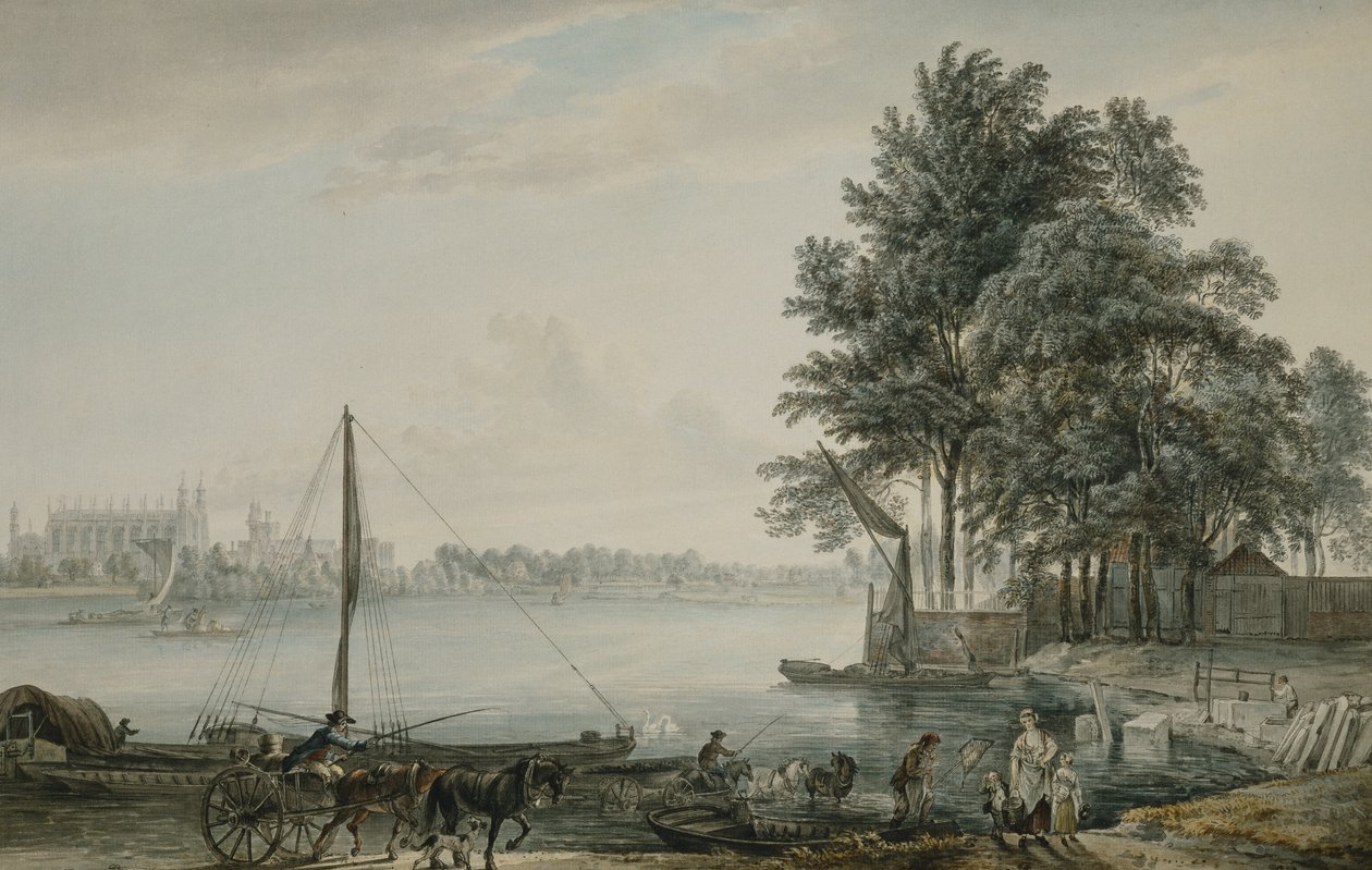 Pohled na Eton College z Temže, 1779 od Paul Sandby