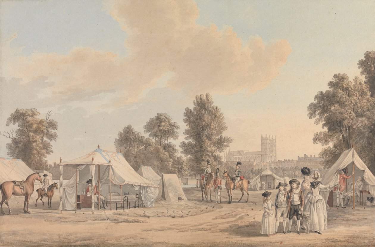 Tábořiště v parku St. James od Paul Sandby