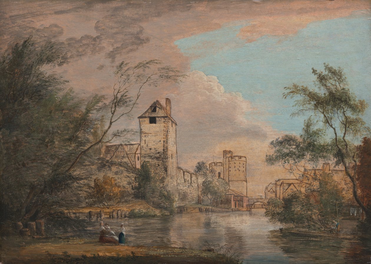 Nedokončený pohled na West Gate, Canterbury od Paul Sandby