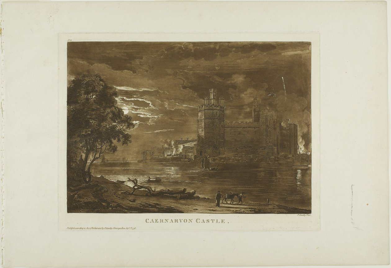 Hrad Caernarvon od Paul Sandby