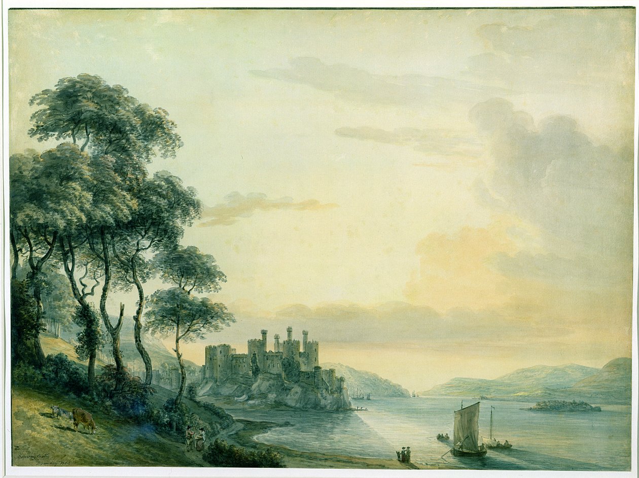 Hrad Conway, 1789 (wc na papíře) od Paul Sandby