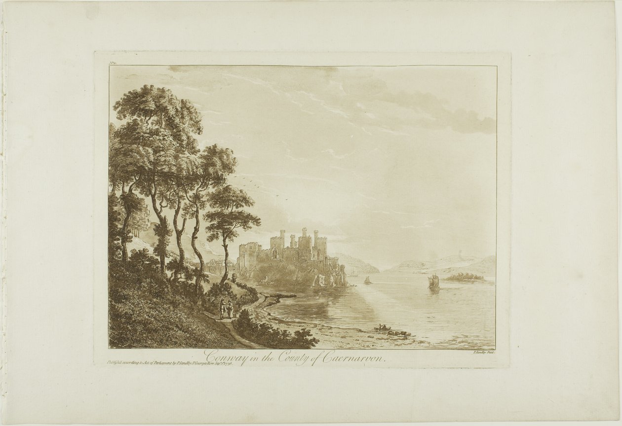 Conway v hrabství Caernarvon od Paul Sandby