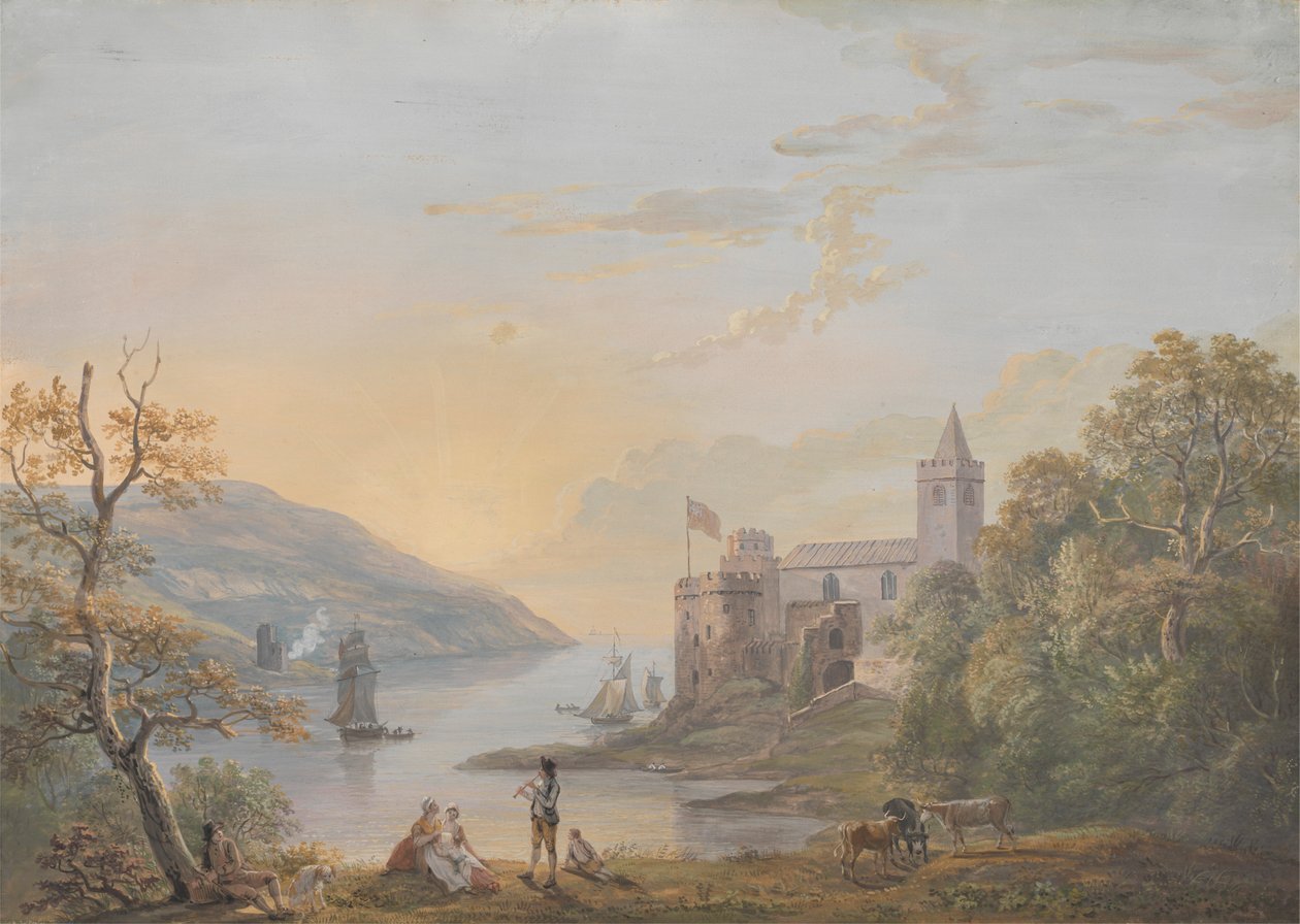 Hrad Dartmouth od Paul Sandby