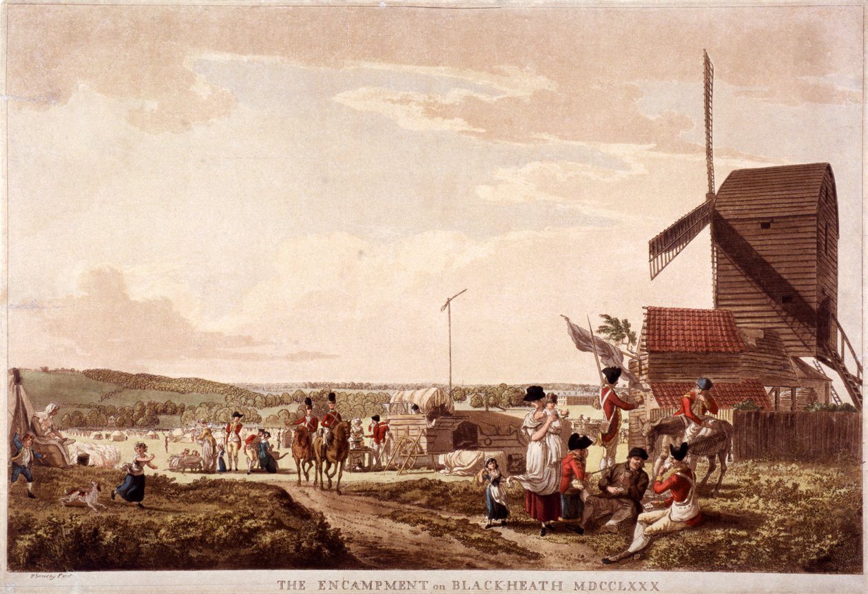 Tábořiště na Blackheath, Greenwich, Londýn, 1780. od Paul Sandby