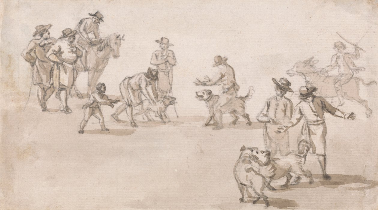 Skupina figurek: Dogfight od Paul Sandby