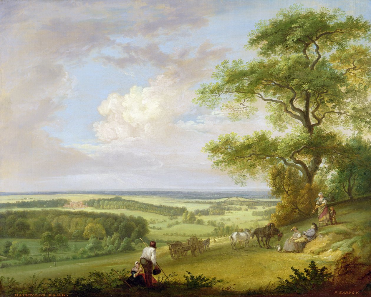 Hackwood Park, Hampshire (olej na plátně) od Paul Sandby