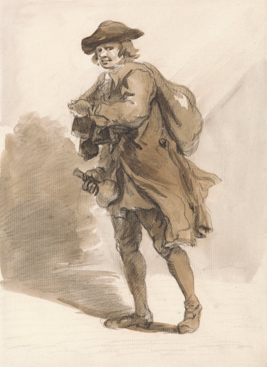Londýn pláče: Muž s lahví od Paul Sandby