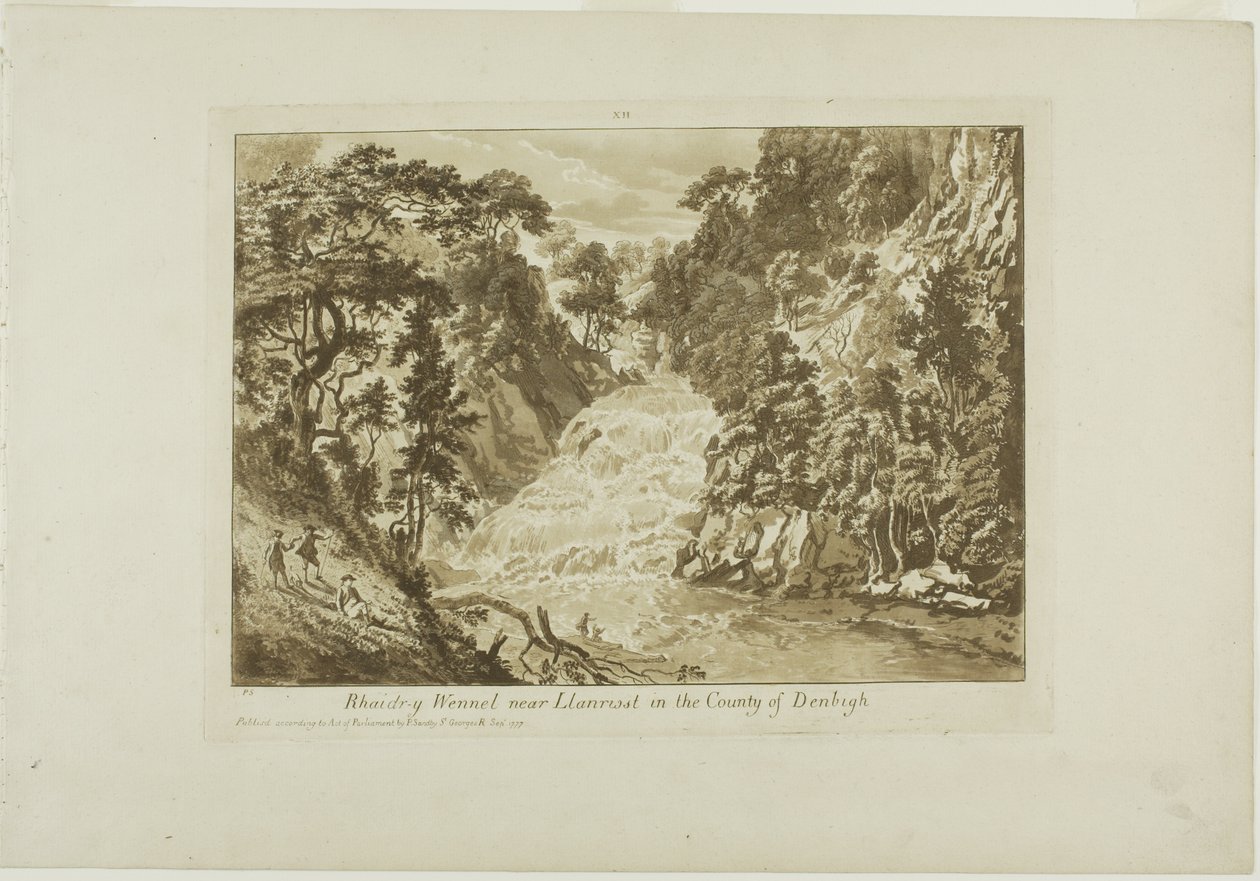 Rhaidr-y Wennel poblíž Llanrwst v zemi Denbigh od Paul Sandby