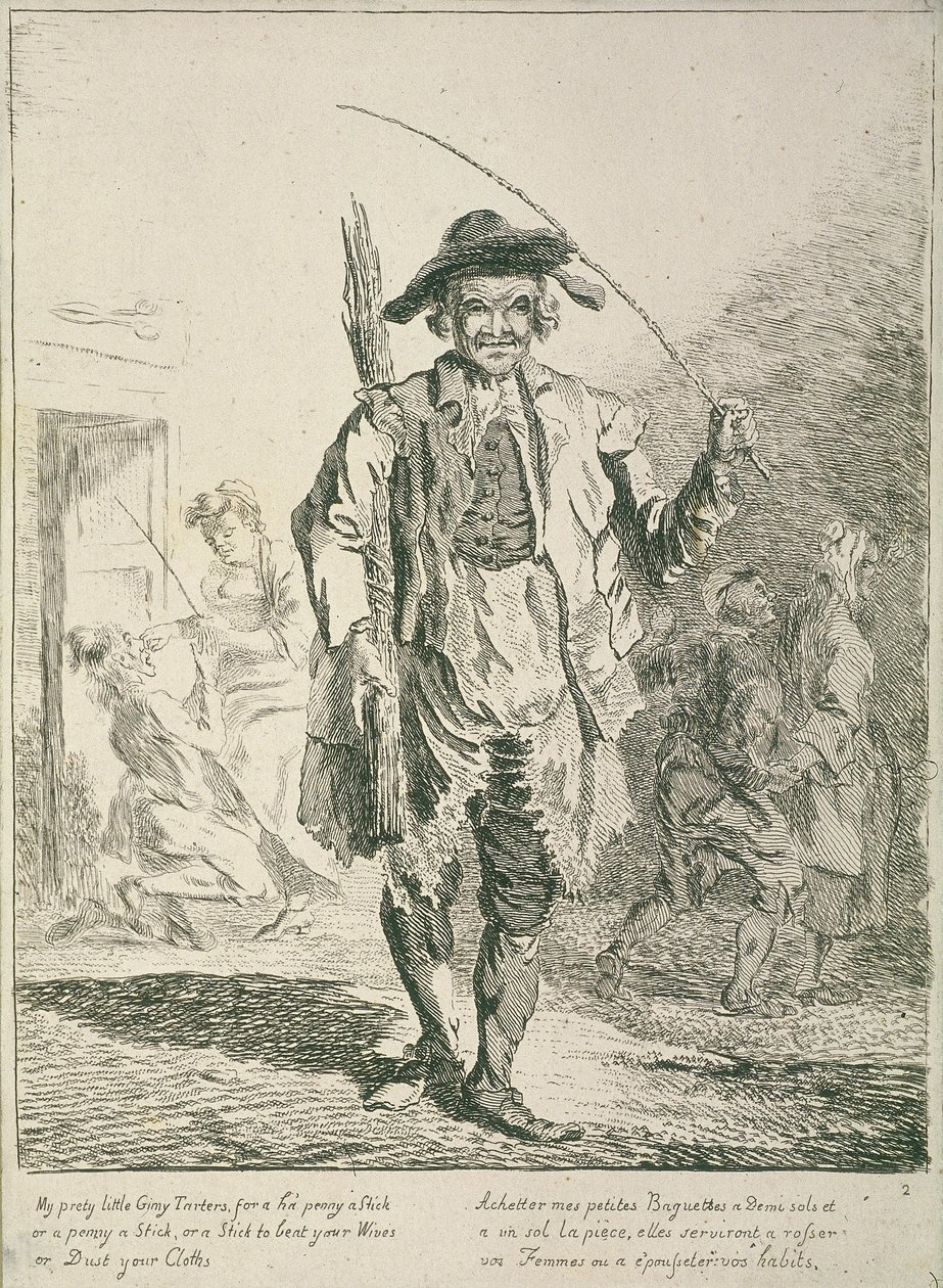 Prodejce tyčinek, Cries of London, 1760 od Paul Sandby