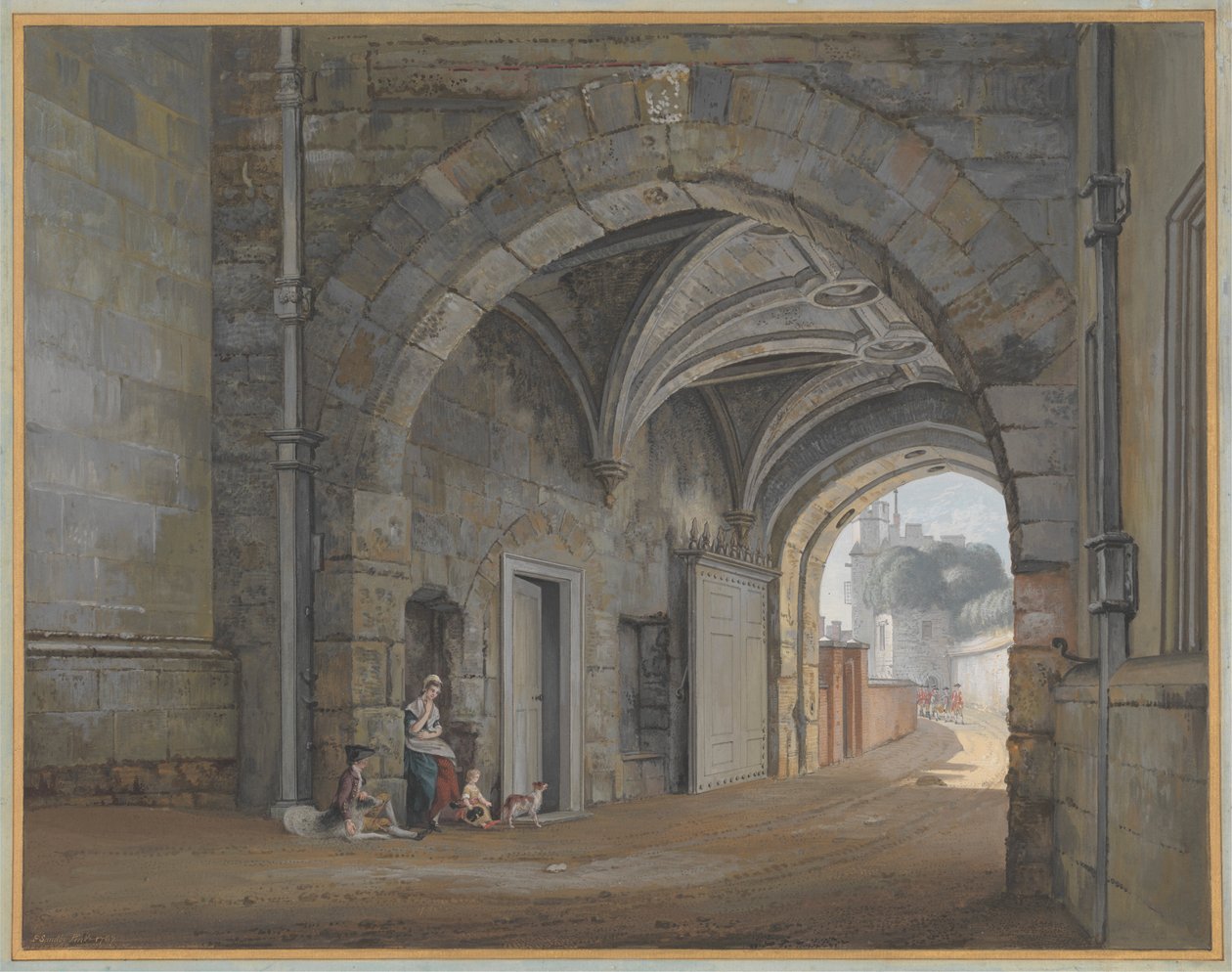 Brána královny Alžběty od Paul Sandby