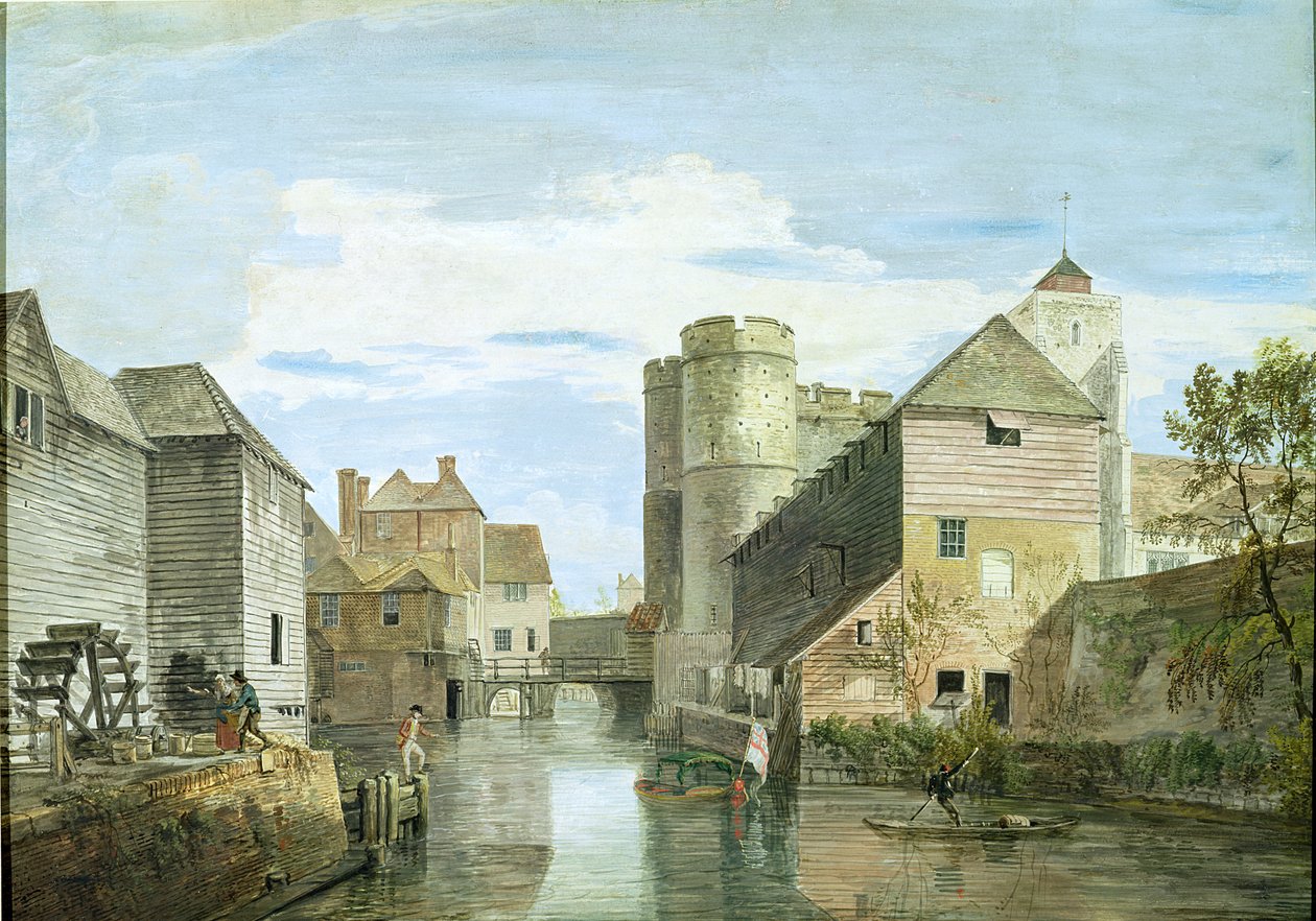 Westgate, Canterbury (barva těla na papíře) od Paul Sandby