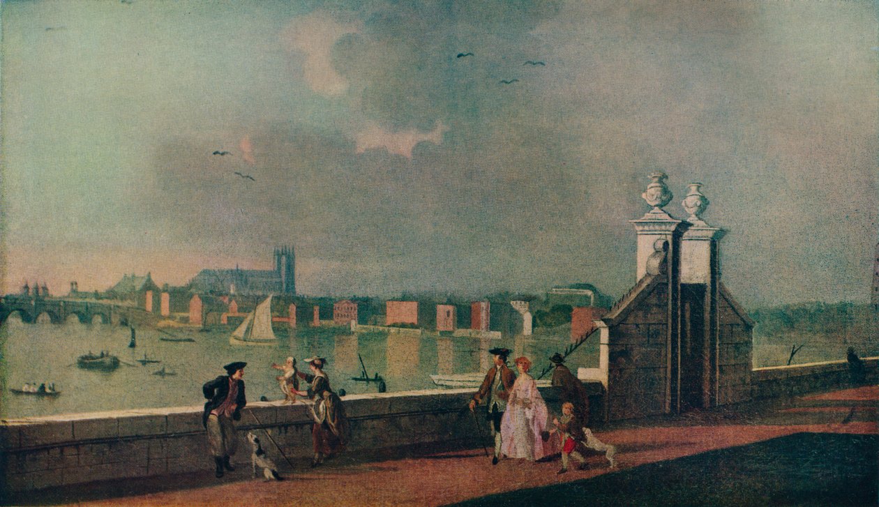 Pohled z terasy starého Somerset House, c1770 od Paul Sandby