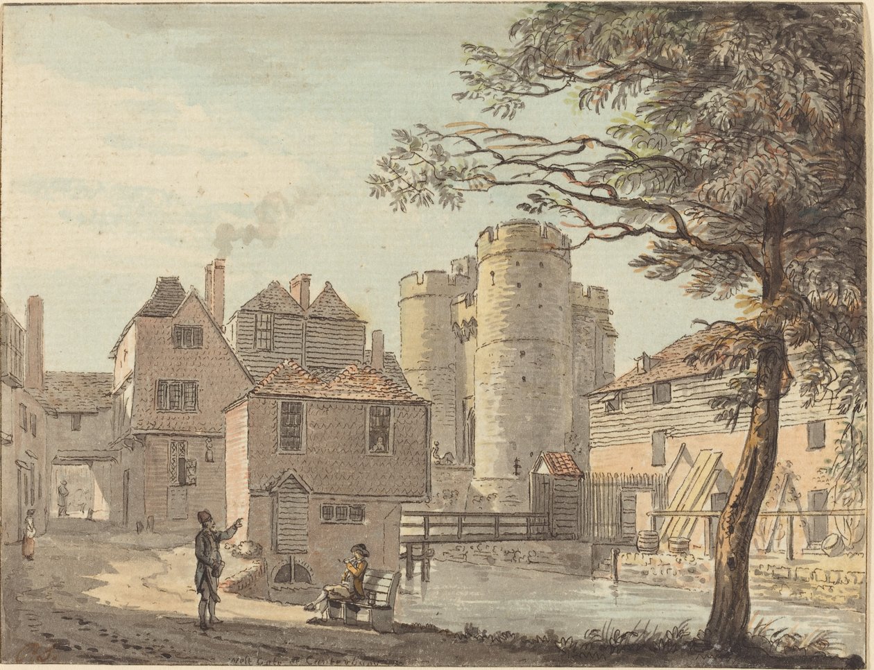 Západní brána v Canterbury od Paul Sandby