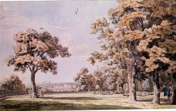 Hrad Windsor: z Velkého parku od Paul Sandby