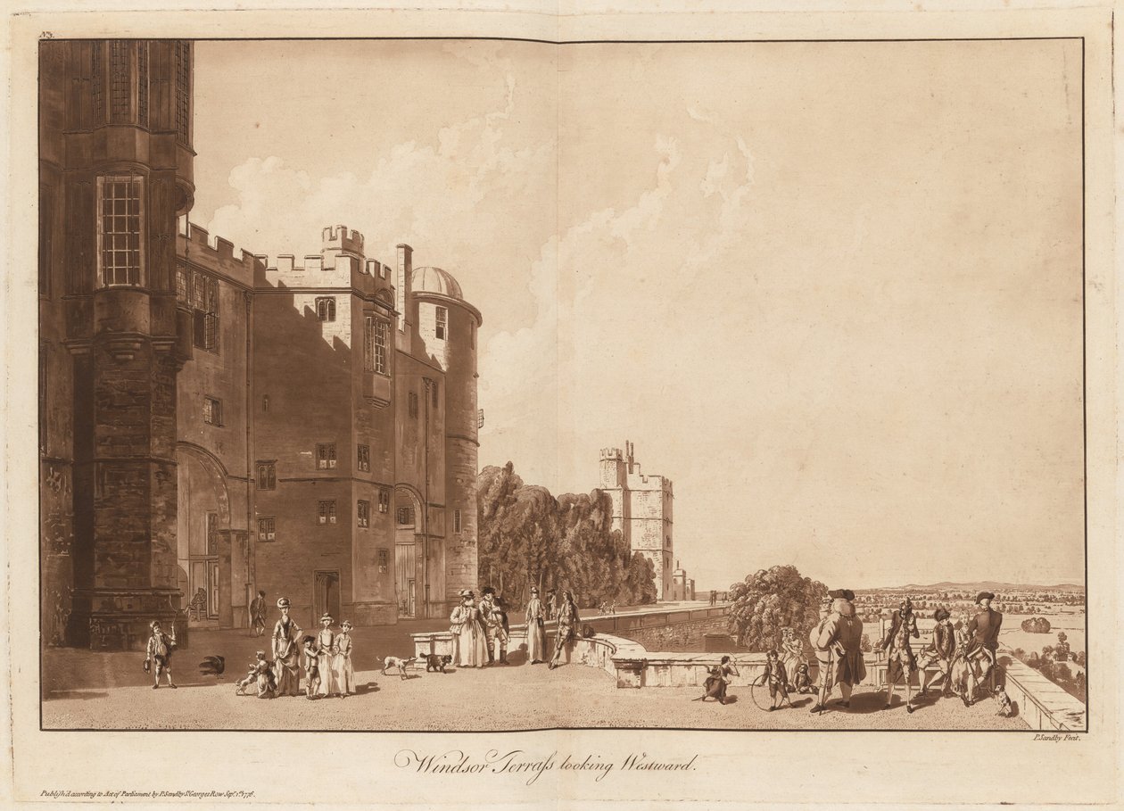 Windsor Terrass při pohledu na západ od Paul Sandby