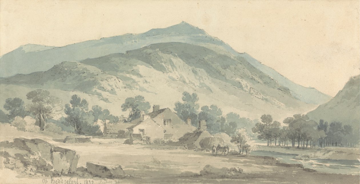 Krajina v Beddgelert, Severní Wales od Paul Sandby Munn